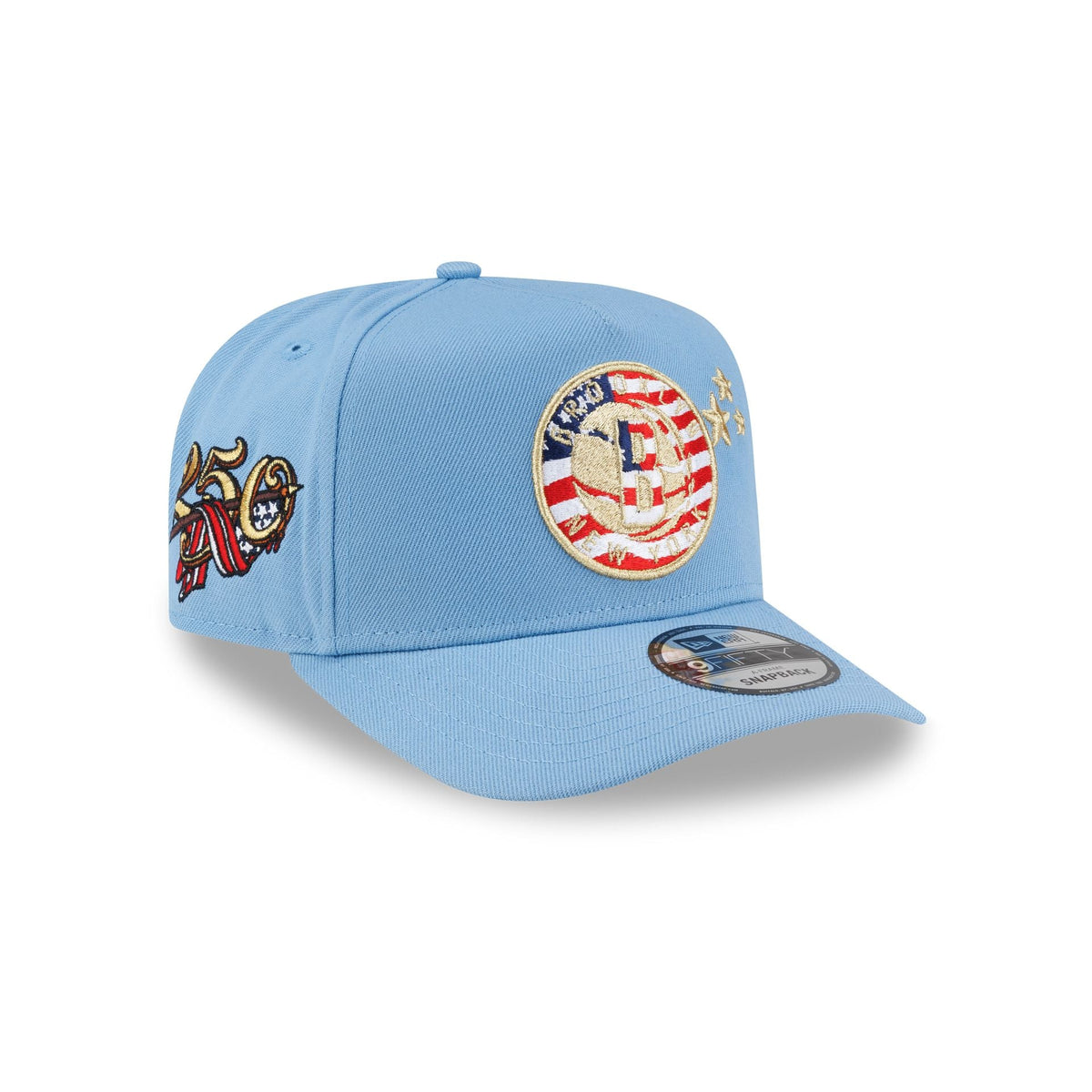 Brooklyn Nets Red, White & Blue 9FIFTY A-Frame Snapback Hat