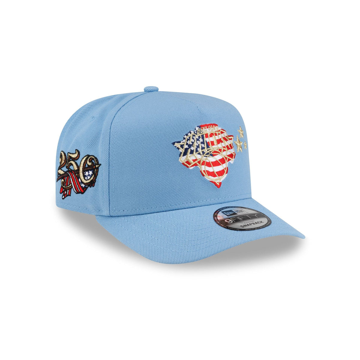 New York Knicks Red, White & Blue 9FIFTY A-Frame Snapback Hat