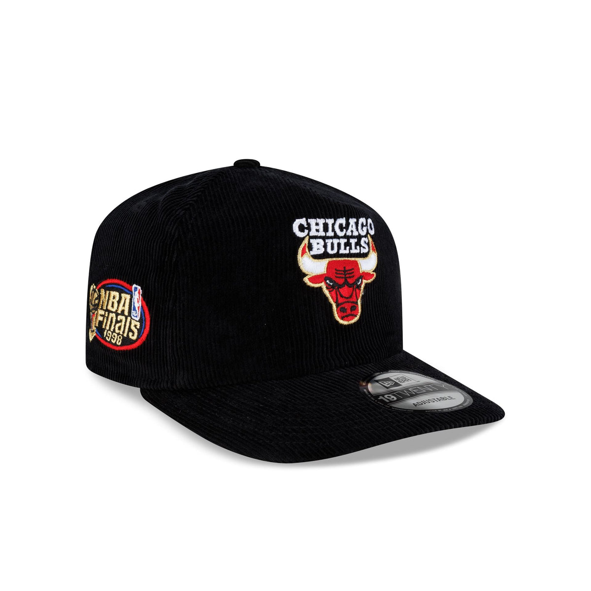 Chicago Bulls 1998 Finals Black & Gold Corduroy 19TWENTY Adjustable Hat
