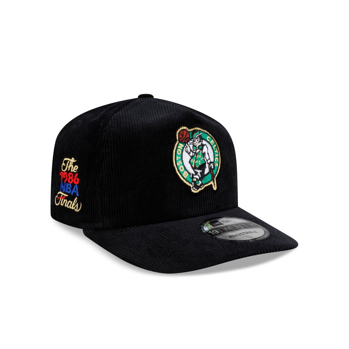 Boston Celtics 1986 Finals Black & Gold Corduroy 19TWENTY Adjustable Hat