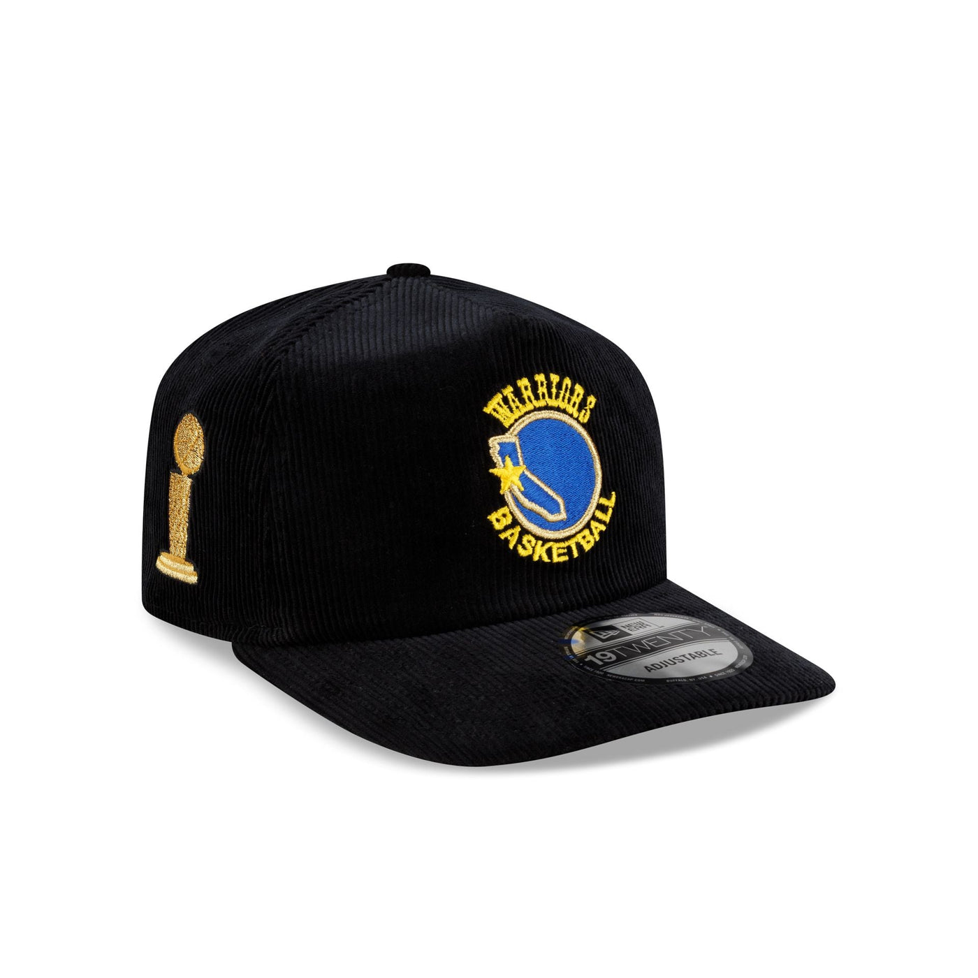 Golden State Warriors 1975 Finals Black & Gold Corduroy 19TWENTY Adjustable Hat