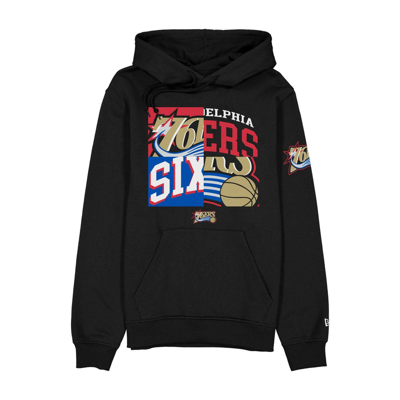 Philadelphia 76ers Hardwood Classics 2000s Multi Logos Hoodie