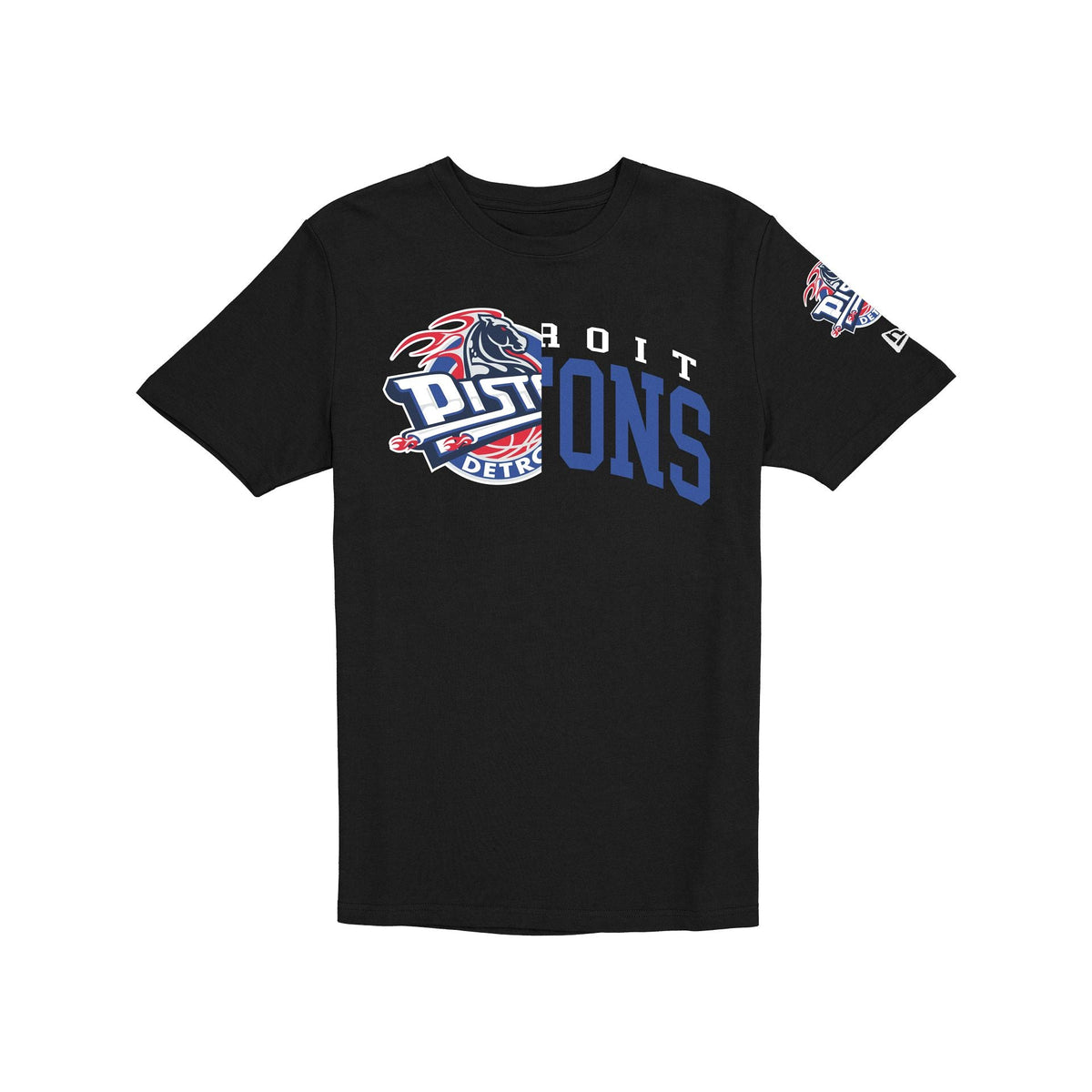 Detroit Pistons Hardwood Classics 2000s Multi Logos T-Shirt