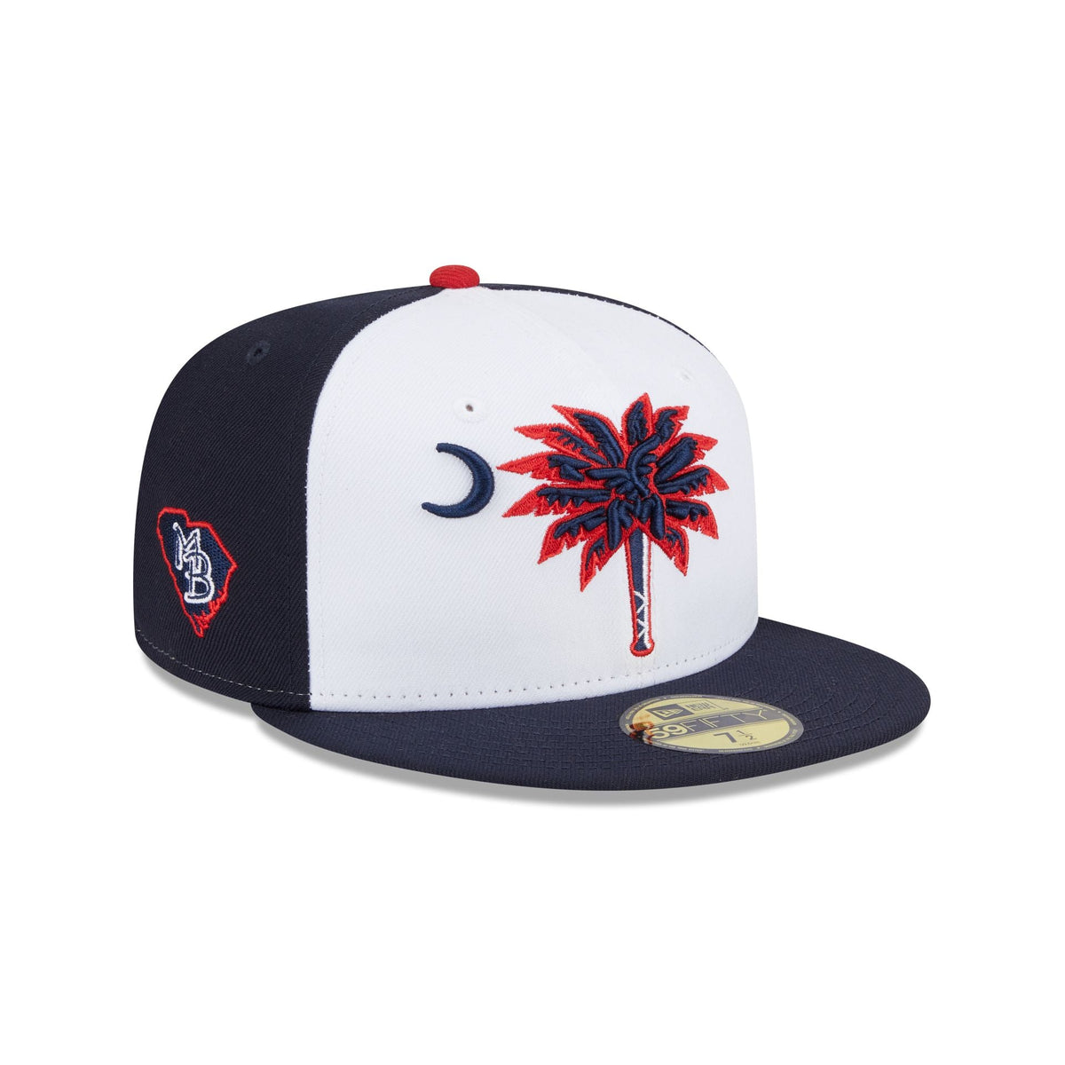 Myrtle Beach Pelicans Theme Night Navy Sidepatch 59FIFTY Fitted Hat