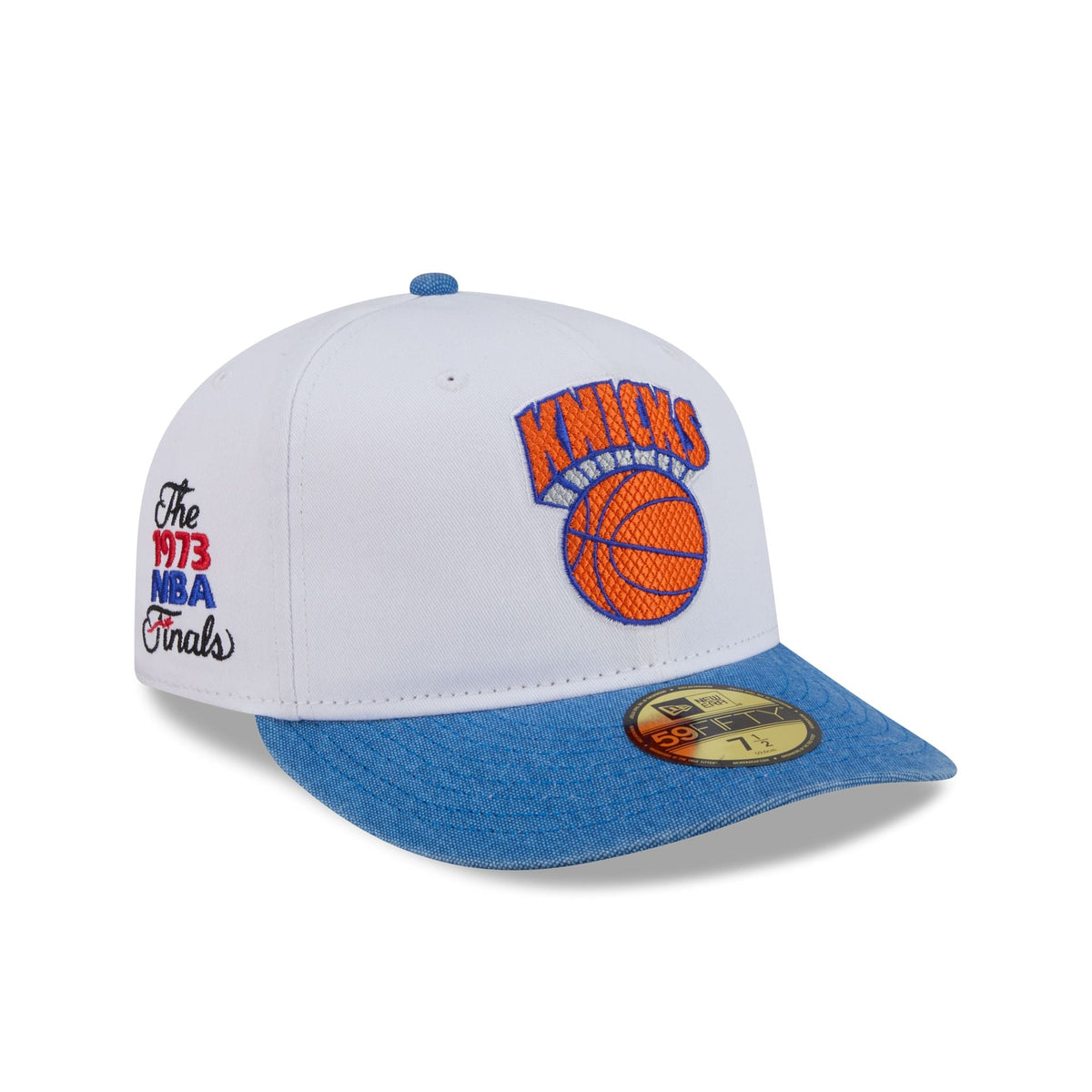 New York Knicks Hardwood Classics Diamond Stitch White 59FIFTY Fitted Hat