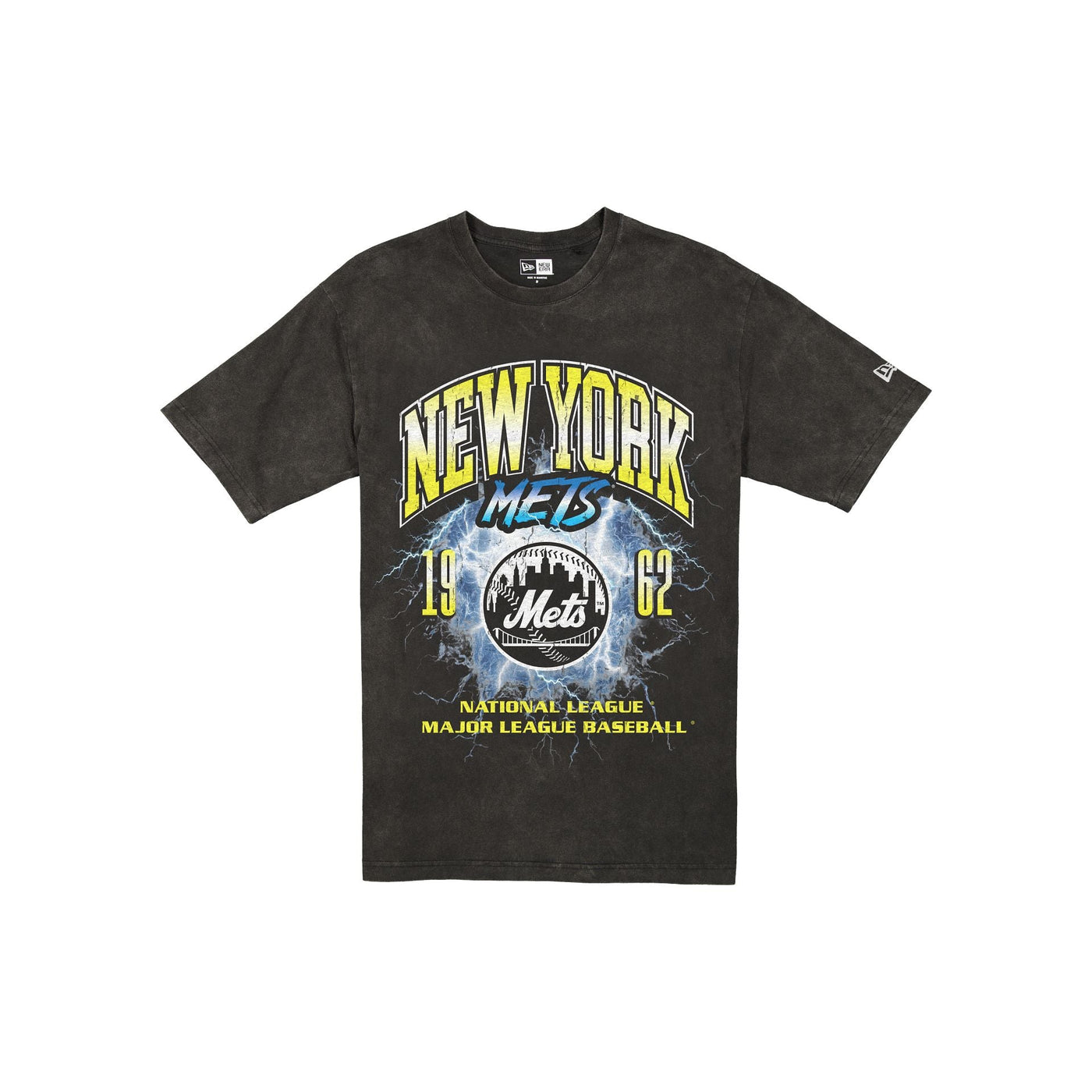 New York Mets Lifestyle Graphics Storm Black T-Shirt