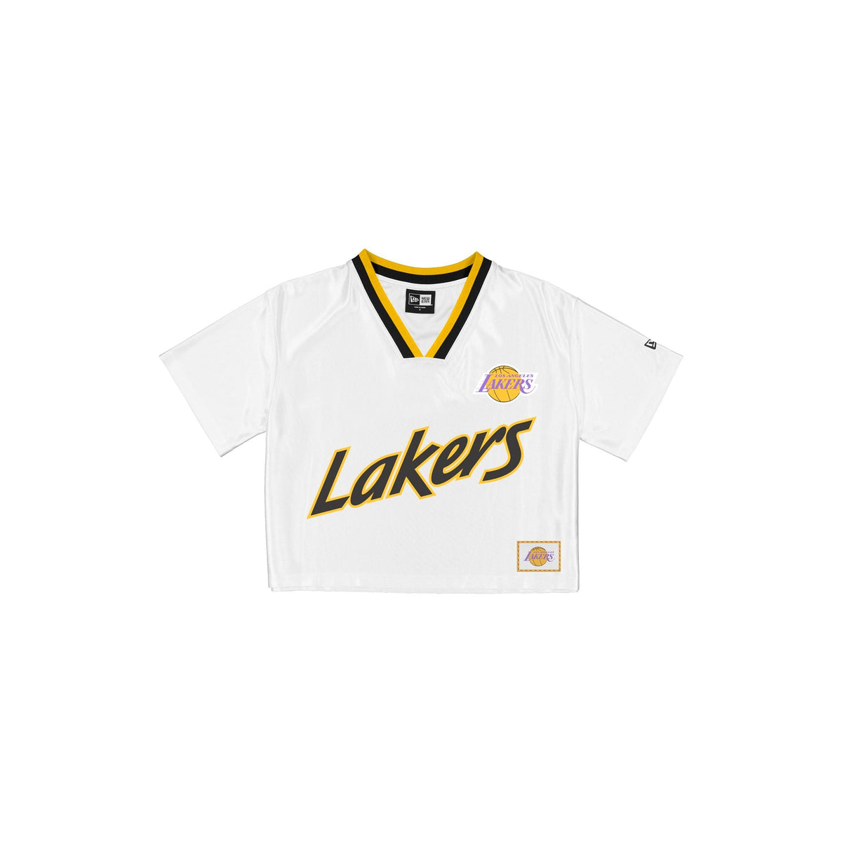 Los Angeles Lakers Sport Classics Women's Cropped White T-Shirt