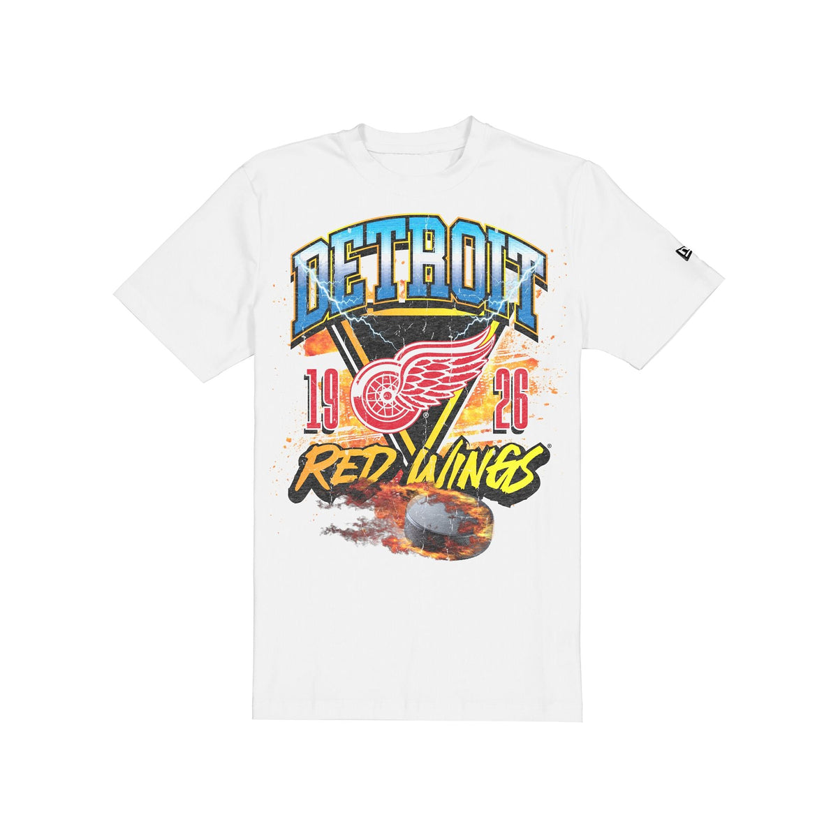 Detroit Red Wings Lifestyle Graphics Fireball White T-Shirt