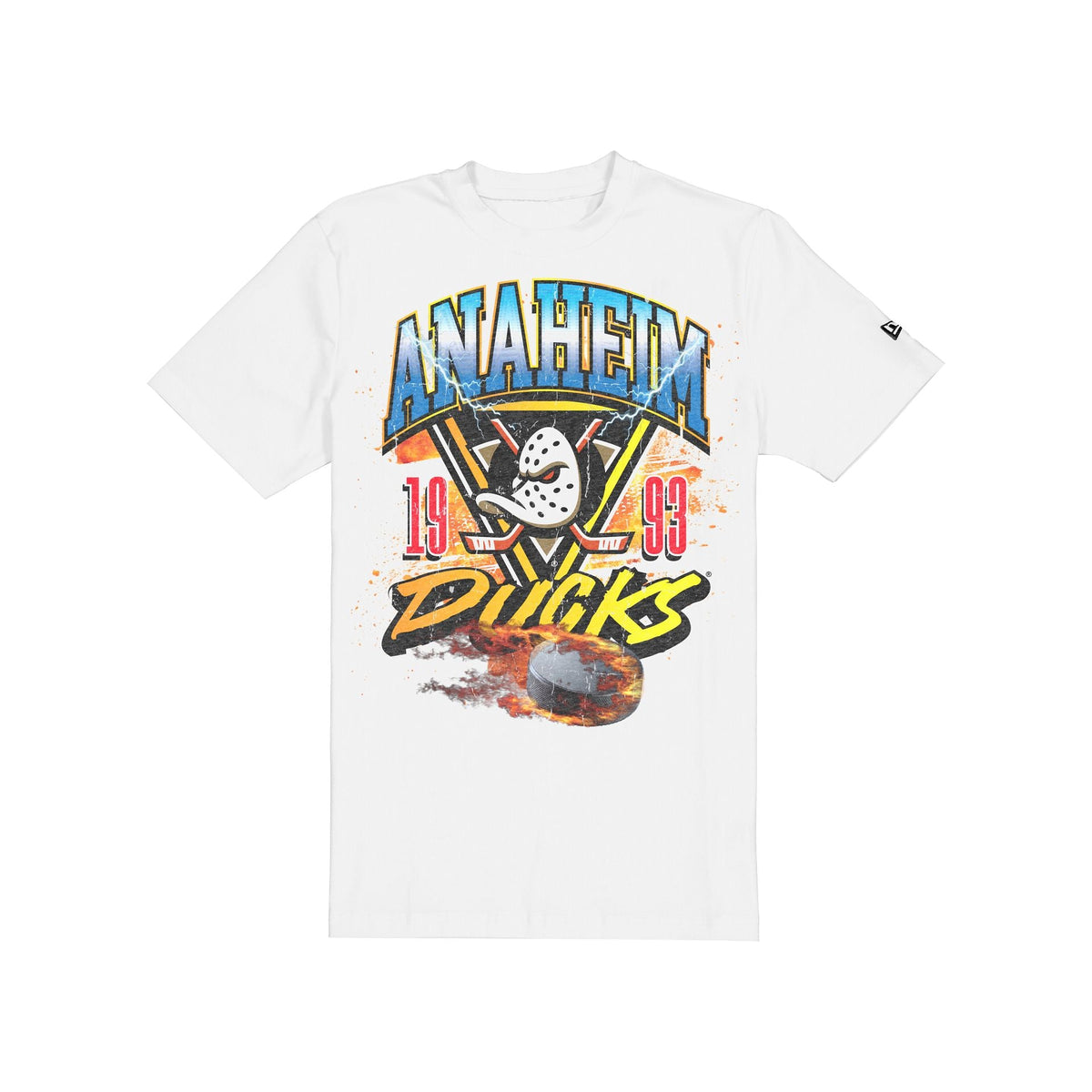 Anaheim Ducks Lifestyle Graphics Fireball White T-Shirt