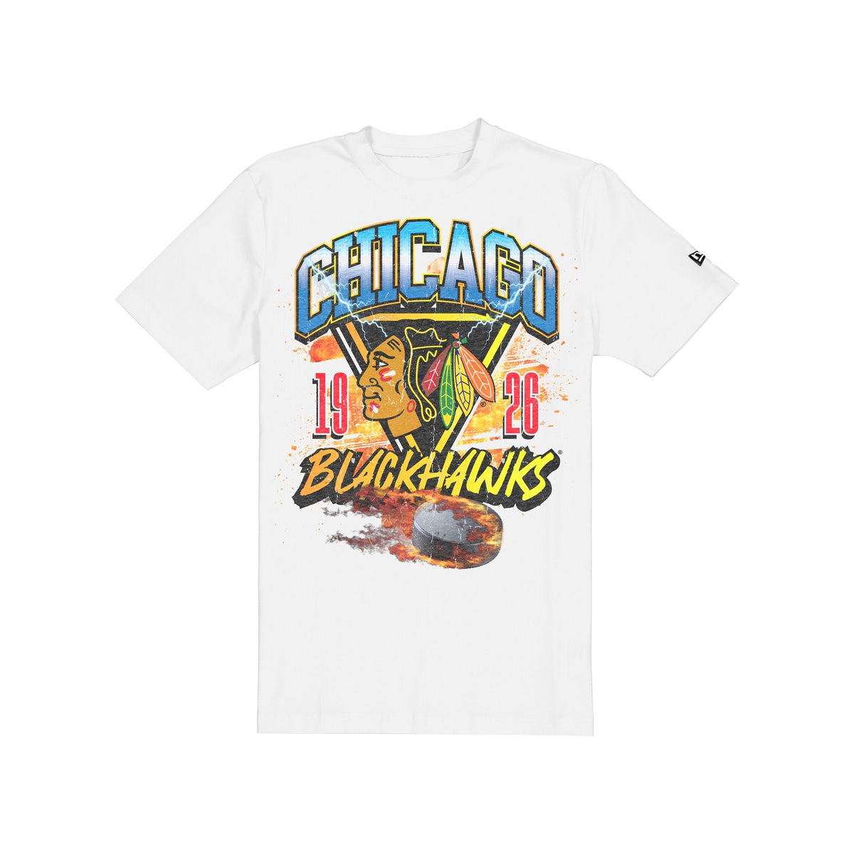 Chicago Blackhawks Lifestyle Graphics Fireball White T-Shirt