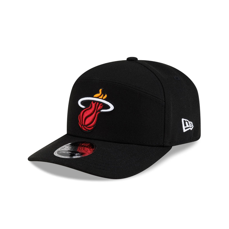 Miami Heat Poly Split Panel 9SEVENTY Stretch-Snap Hat