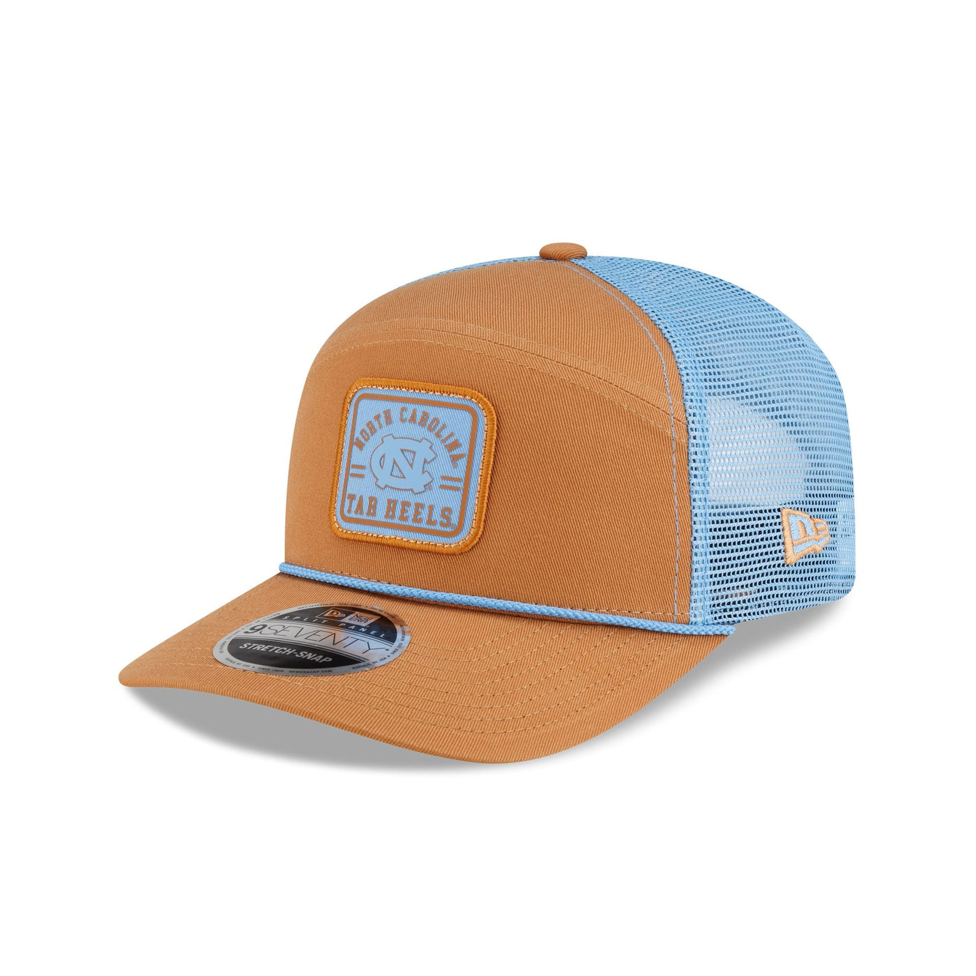 North Carolina Tar Heels Light Bronze Split Panel 9SEVENTY Trucker Hat