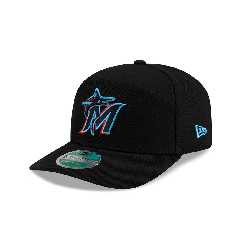 Miami Marlins Player Replica Game Split Panel 9SEVENTY Stretch-Snap Hat