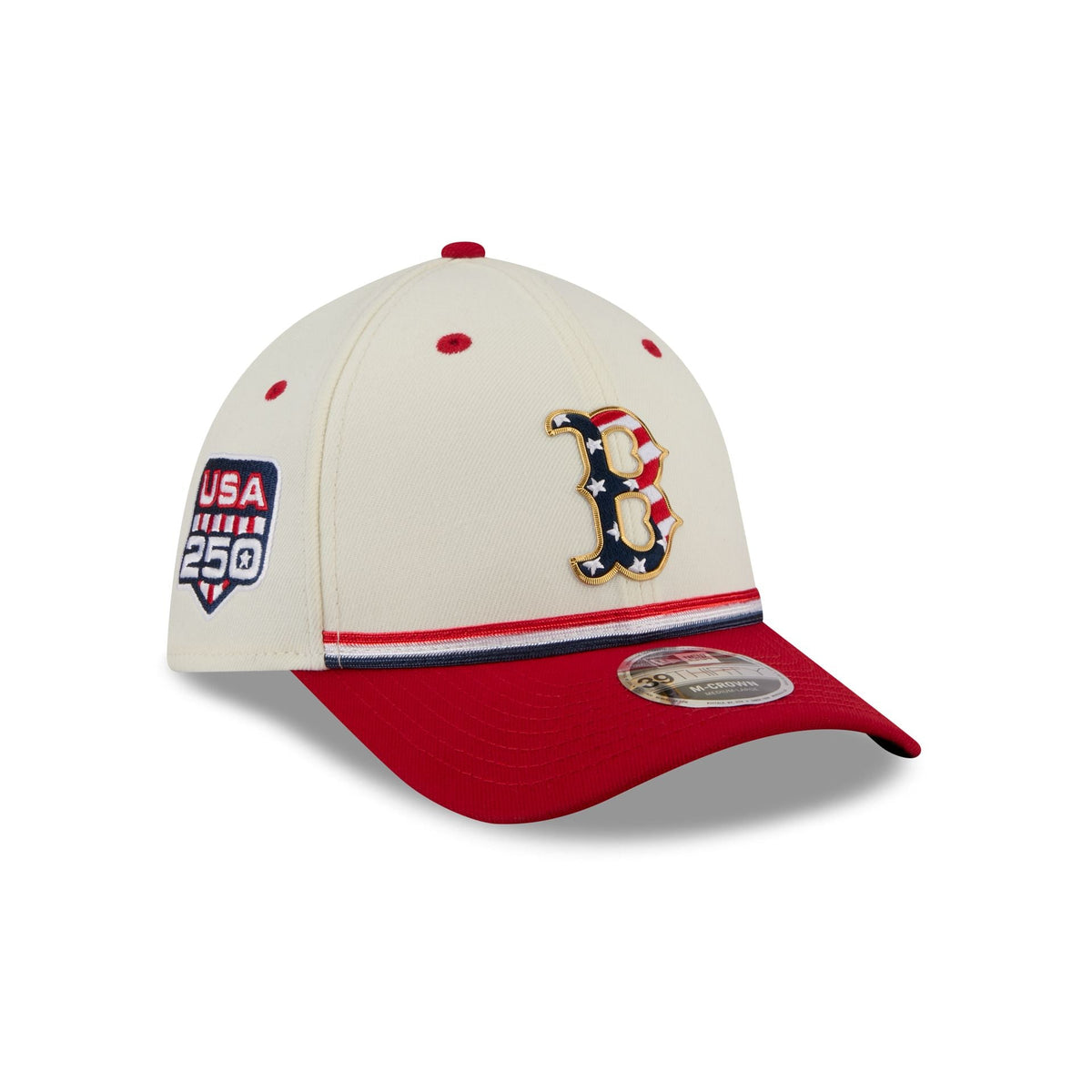 Boston Red Sox Independence Day 2026 39THIRTY M-Crown Stretch Fit Hat