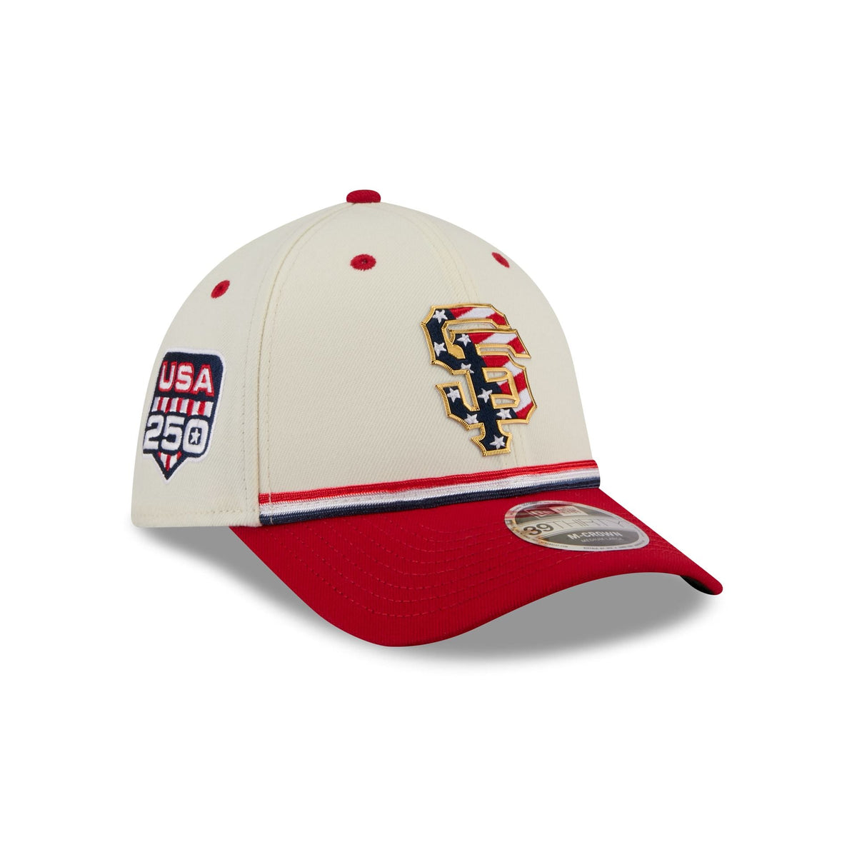 San Francisco Giants Independence Day 2026 39THIRTY M-Crown Stretch Fit Hat