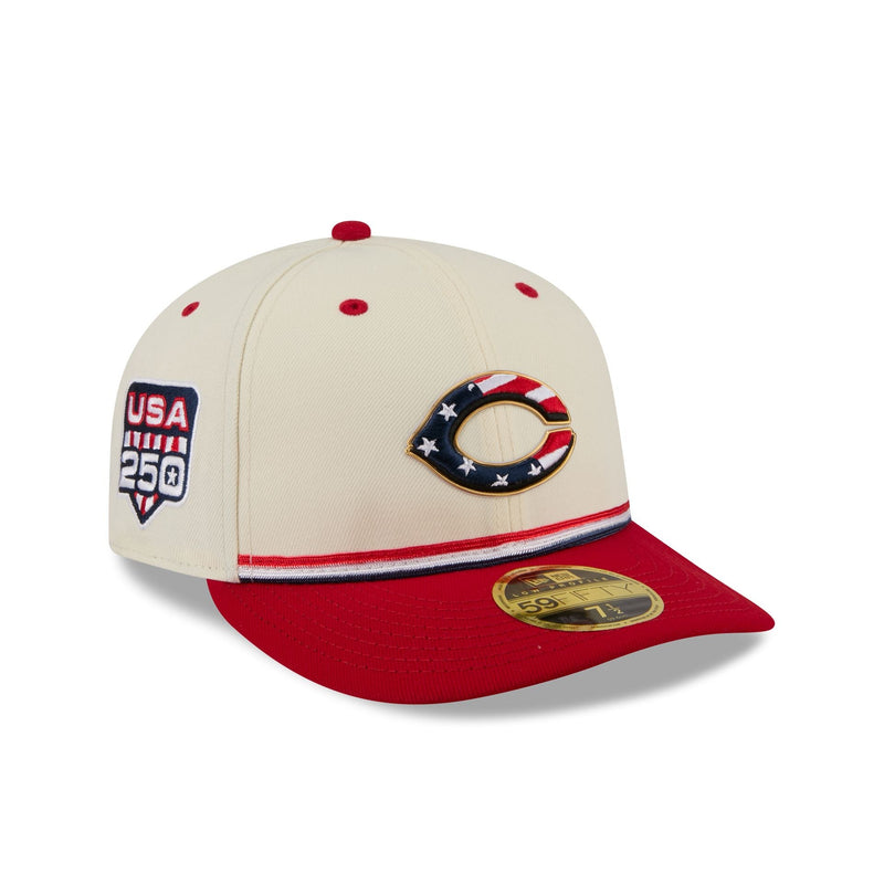 Cincinnati Reds Independence Day 2026 Low Profile 59FIFTY Fitted Hat