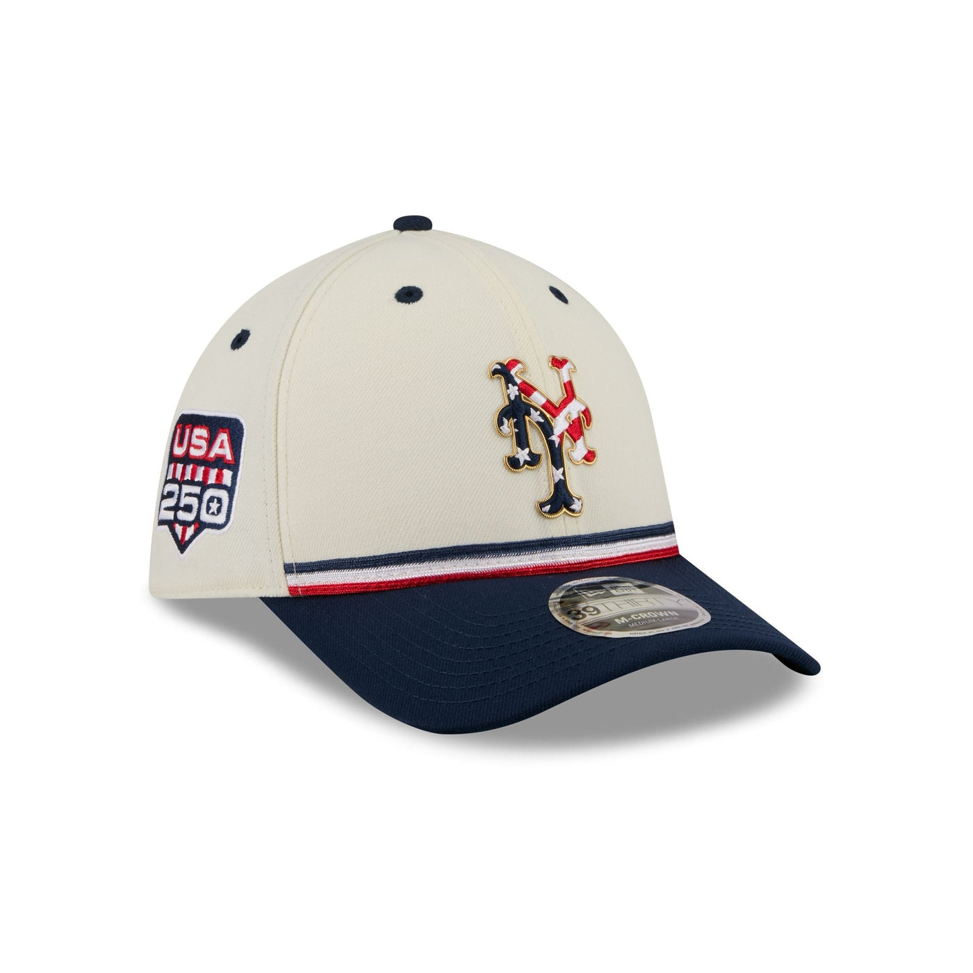 New York Mets Independence Day 2026 39THIRTY M-Crown Stretch Fit Hat
