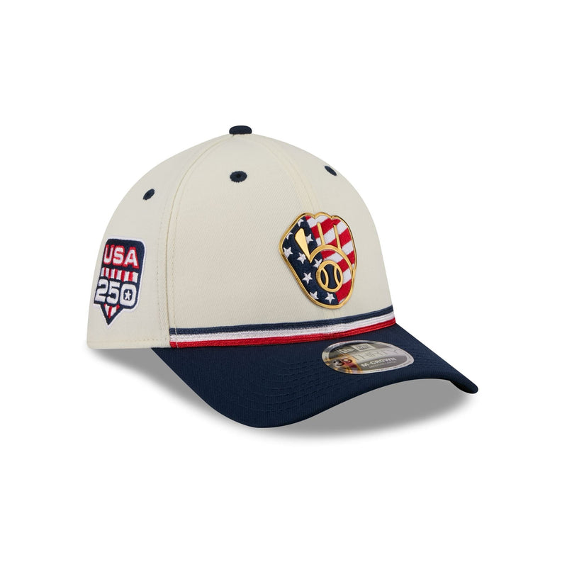 Milwaukee Brewers Independence Day 2026 39THIRTY M-Crown Stretch Fit Hat