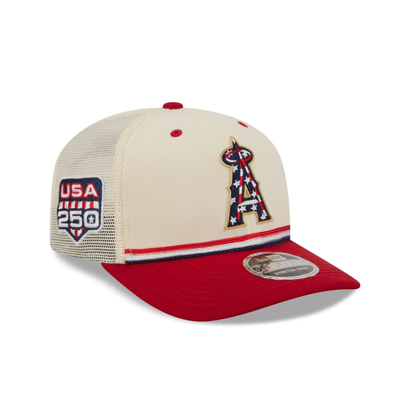 Los Angeles Angels Independence Day 2026 9SEVENTY Trucker Hat