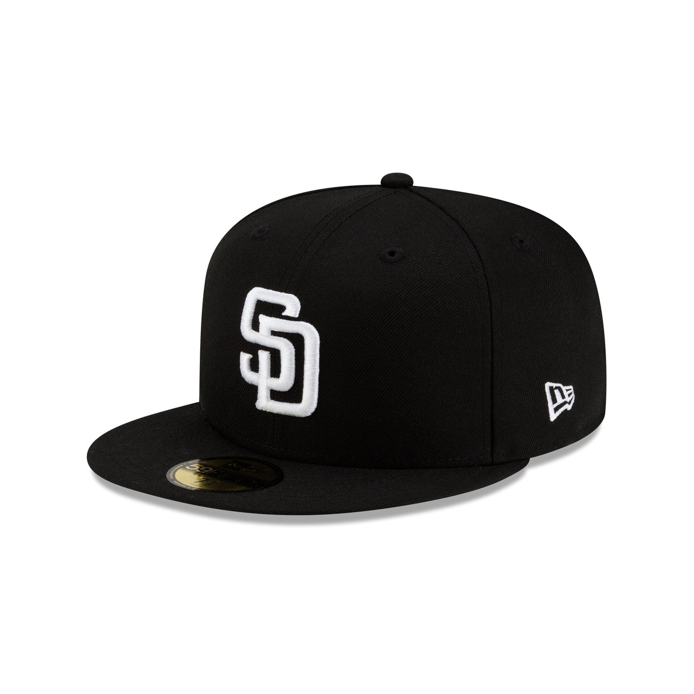 San Diego Padres Basic Black & White 59FIFTY Fitted Hat
