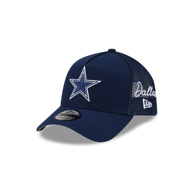 Dallas Cowboys Side Script 9FORTY A-Frame Trucker Hat