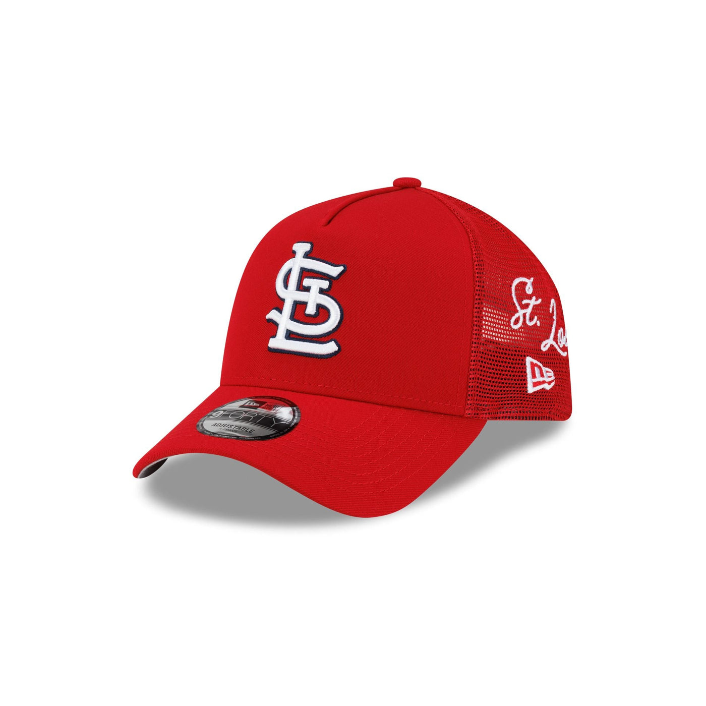 St. Louis Cardinals Side Script 9FORTY A-Frame Trucker Hat