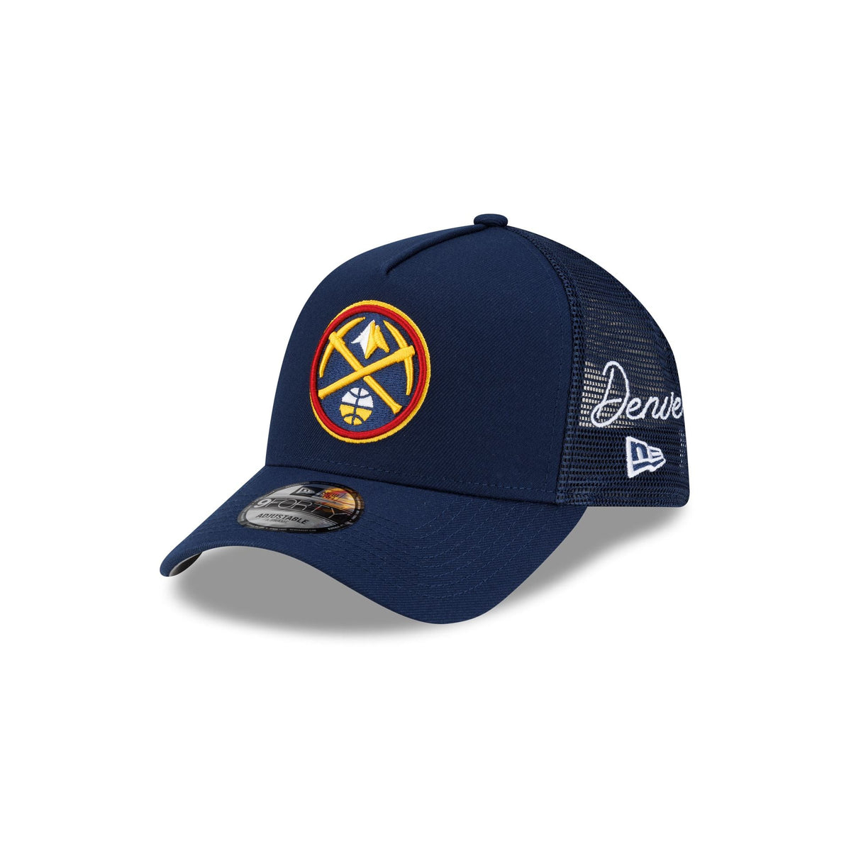 Denver Nuggets Side Script 9FORTY A-Frame Trucker Hat