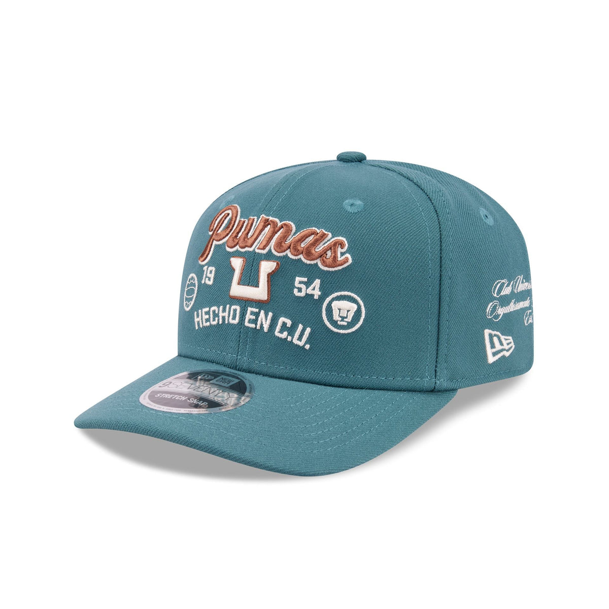 Pumas Scripts Green 9SEVENTY Stretch-Snap Hat
