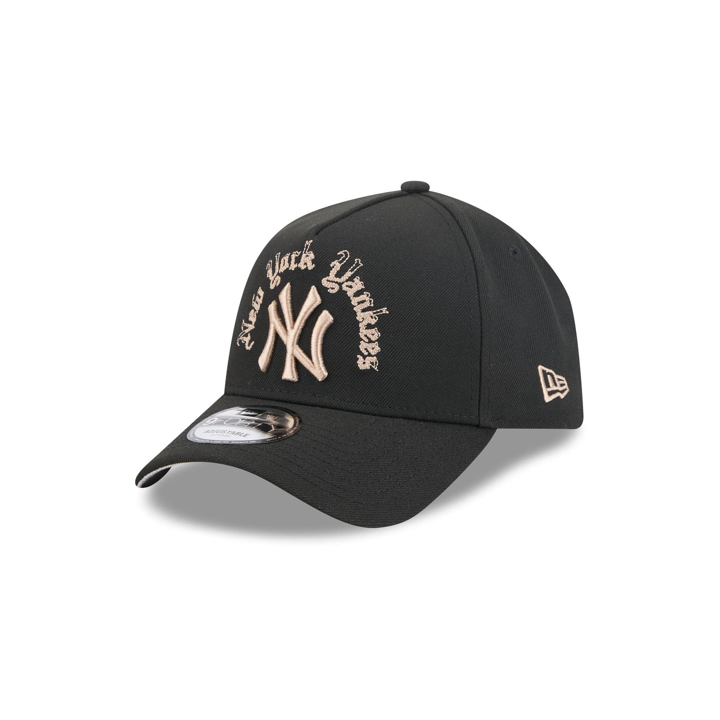New York Yankees Gothic Lettering 9FORTY A-Frame Snapback Hat
