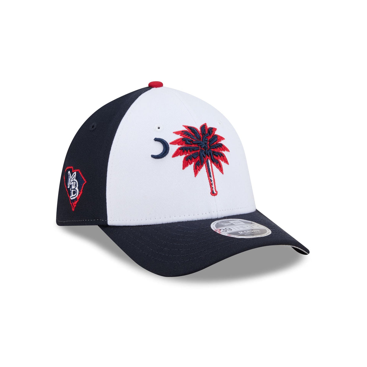 Myrtle Beach Pelicans Theme Night Navy 39THIRTY M-Crown Stretch Fit Hat