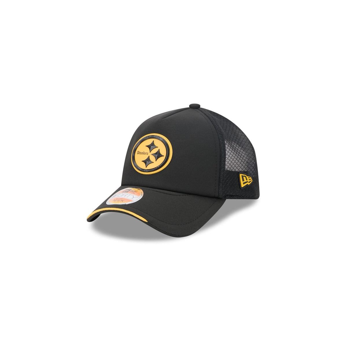 Pittsburgh Steelers 2026 Sideline Kids 9FORTY APEX Trucker Hat