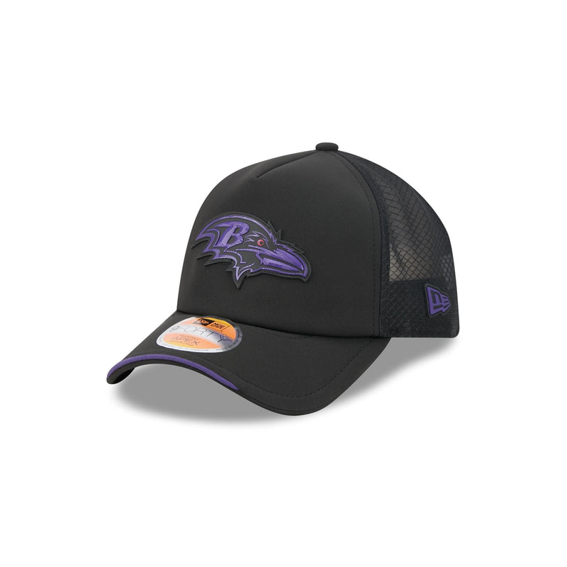 Baltimore Ravens 2026 Sideline 9FORTY APEX Trucker Hat