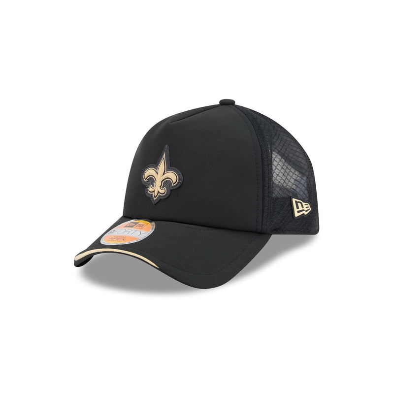 New Orleans Saints 2026 Sideline 9FORTY APEX Trucker Hat