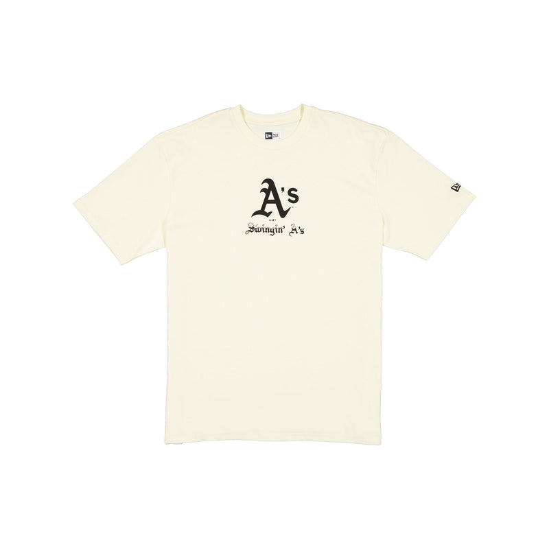 Athletics Gothic Lettering Chrome White T-Shirt