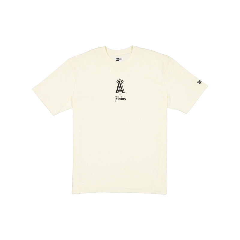 Los Angeles Angels Gothic Lettering Chrome White T-Shirt