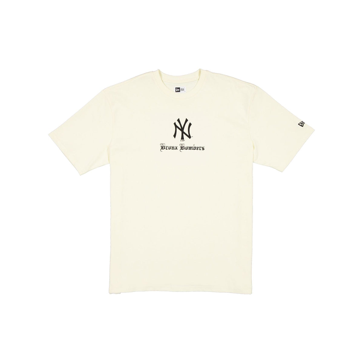 New York Yankees Gothic Lettering Chrome White T-Shirt