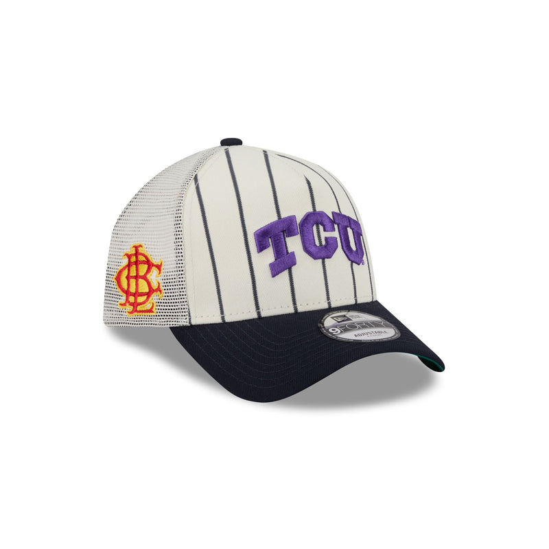 Big League Chew® x TCU Horned Frogs Pinstripe 9FORTY A-Frame Trucker Hat