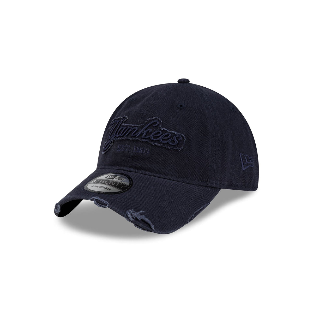 New York Yankees Distressed Wordmark 9TWENTY Adjustable Hat
