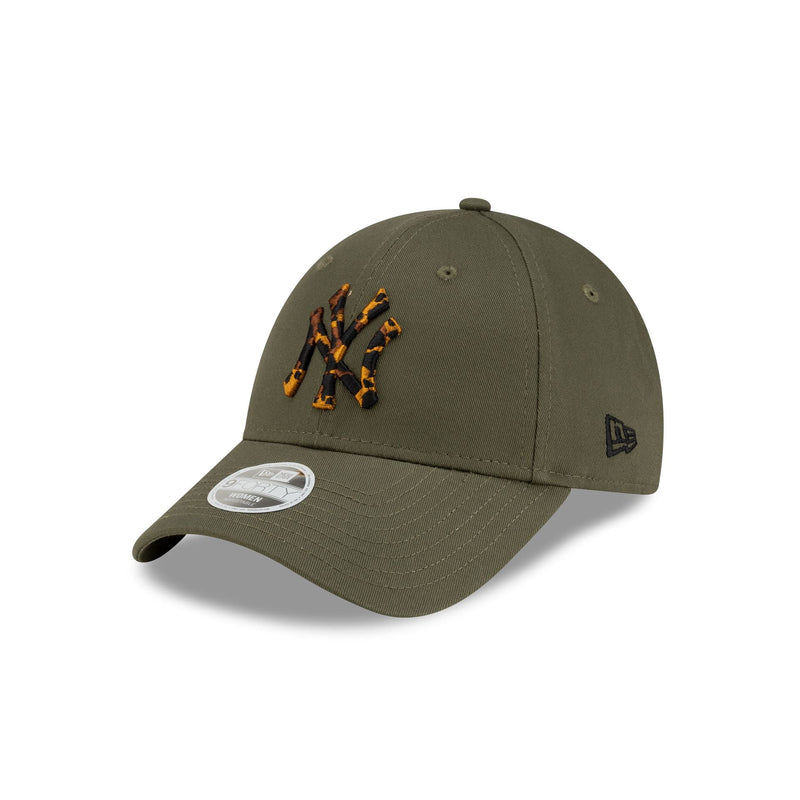 New York Yankees Animal Print Olive Green Women's 9FORTY Adjustable Hat