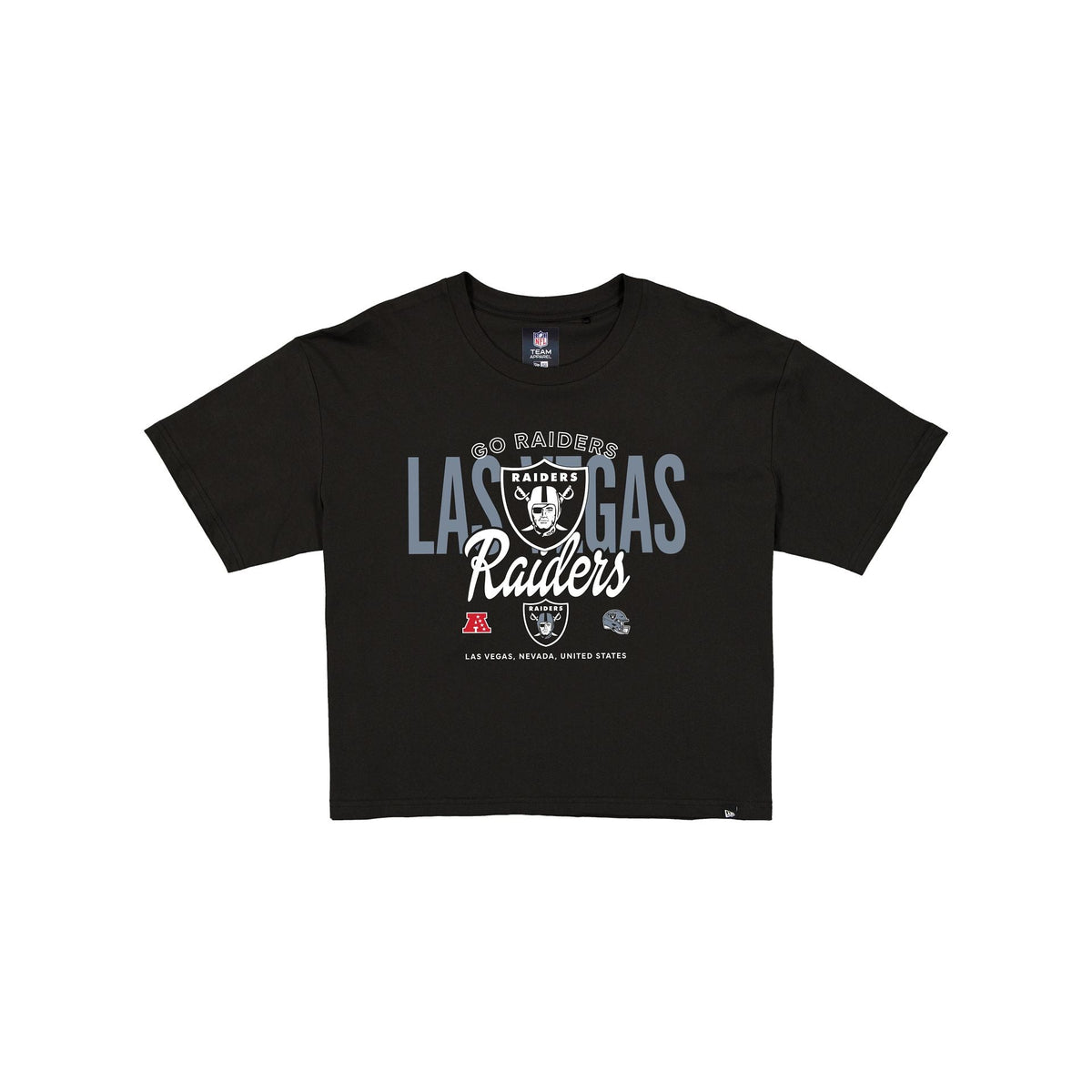 Las Vegas Raiders 2026 Functional Fandom Women's Black Cropped T-Shirt