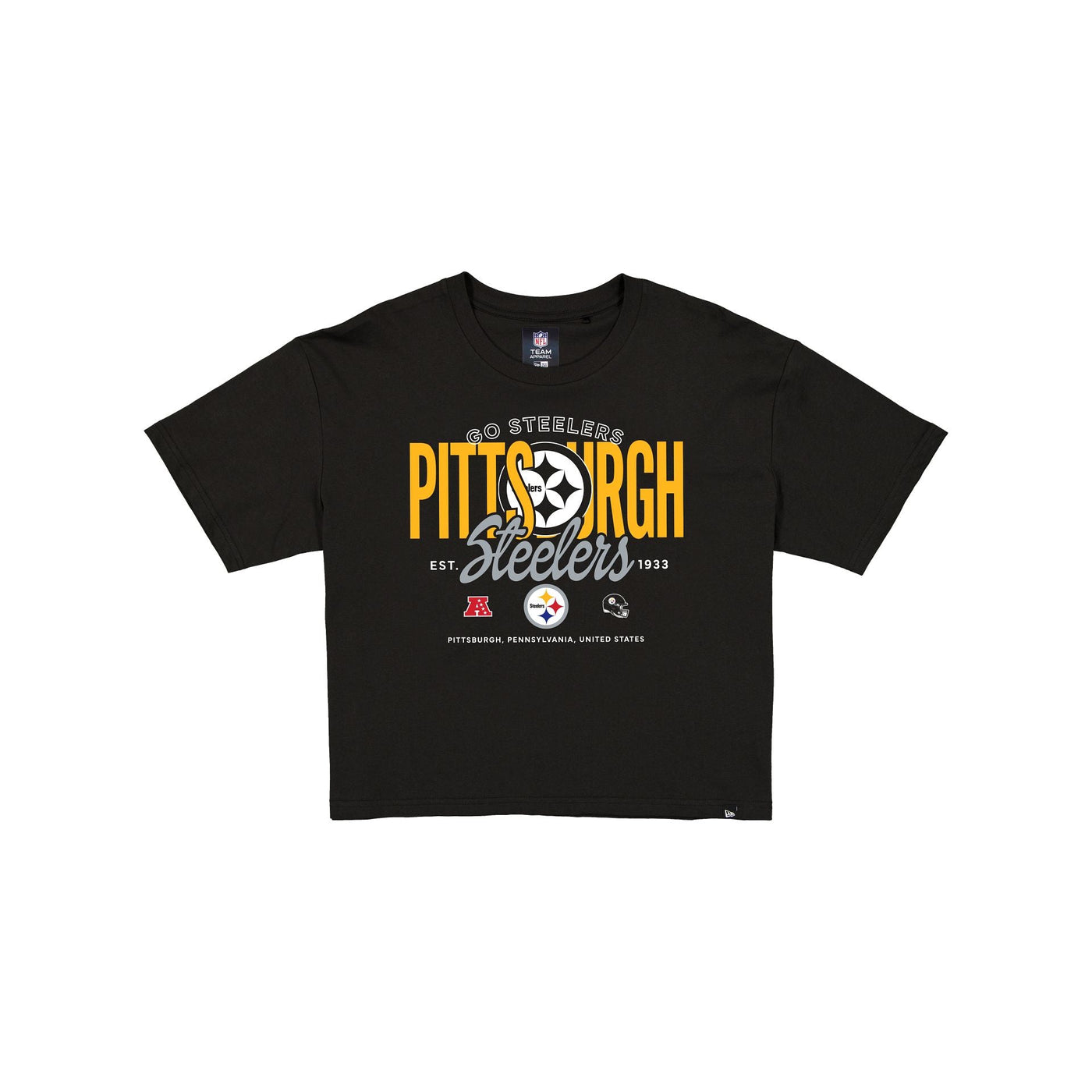 Pittsburgh Steelers 2026 Functional Fandom Women's Black Cropped T-Shirt