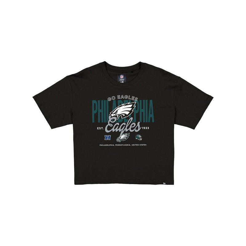 Philadelphia Eagles 2026 Functional Fandom Women's Black Cropped T-Shirt