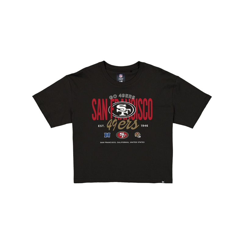 San Francisco 49ers 2026 Functional Fandom Women's Black Cropped T-Shirt