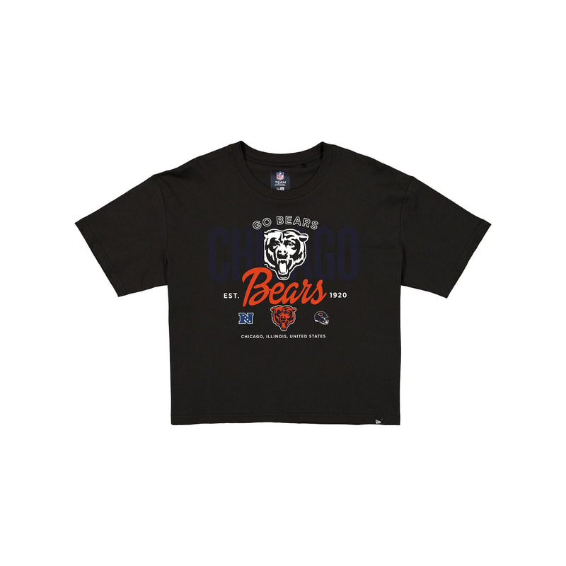 Chicago Bears 2026 Functional Fandom Women's Black Cropped T-Shirt
