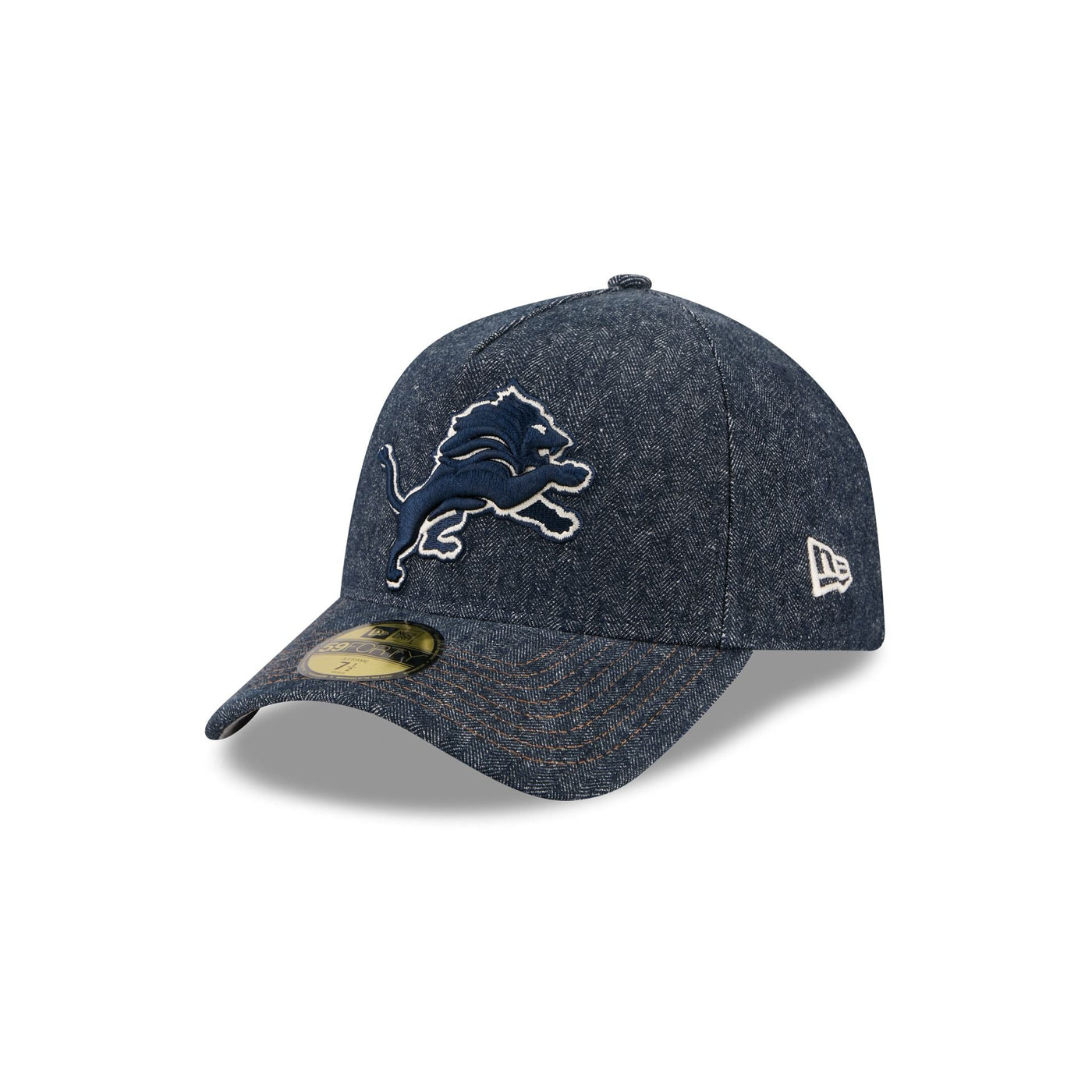 Detroit Lions Denim 59FORTY A-Frame Fitted Hat