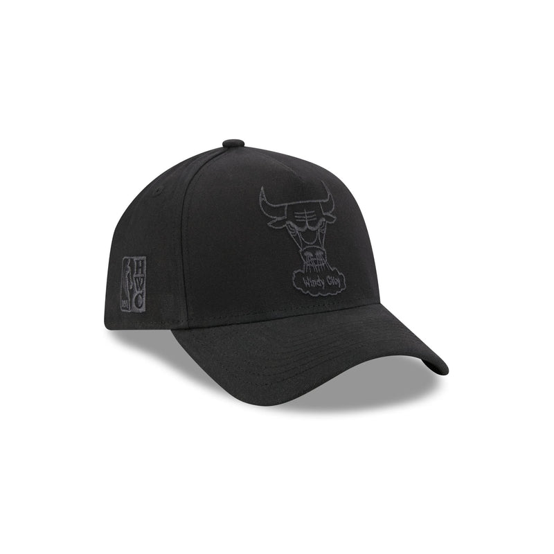 Chicago Bulls Waxed Canvas Black 59FORTY A-Frame Fitted Hat