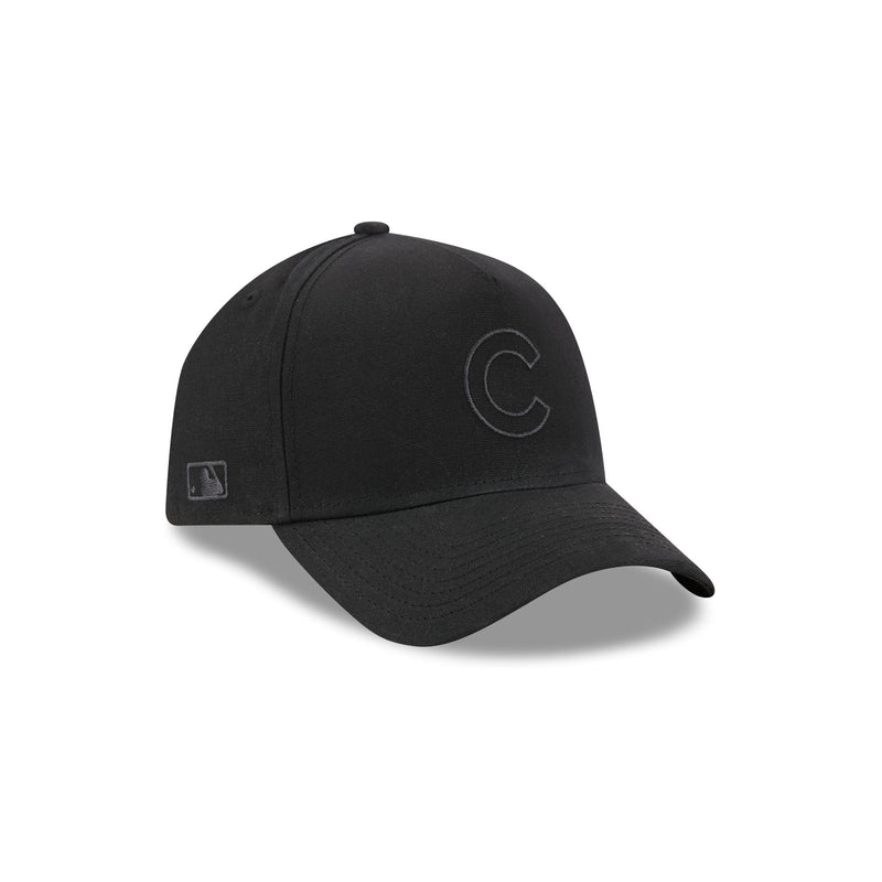 Chicago Cubs Waxed Canvas Black 59FORTY A-Frame Fitted Hat