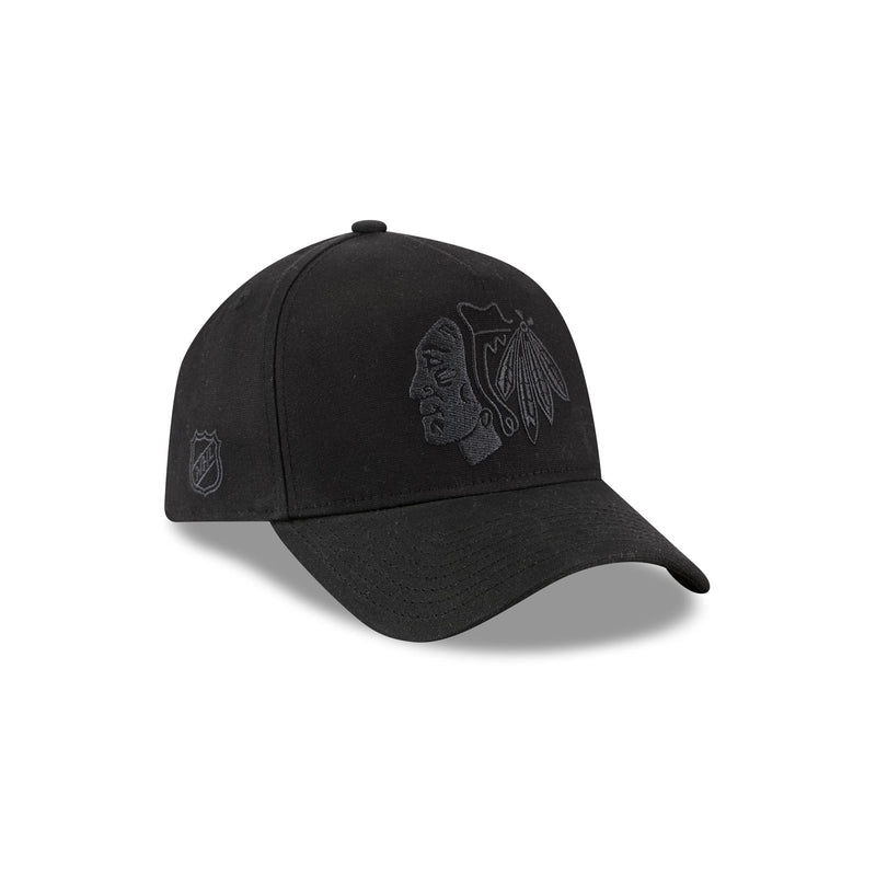 Chicago Blackhawks Waxed Canvas Black 59FORTY A-Frame Fitted Hat