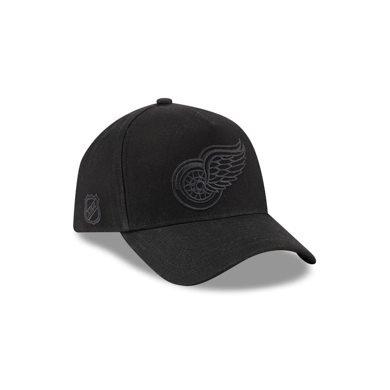 Detroit Red Wings Waxed Canvas Black 59FORTY A-Frame Fitted Hat