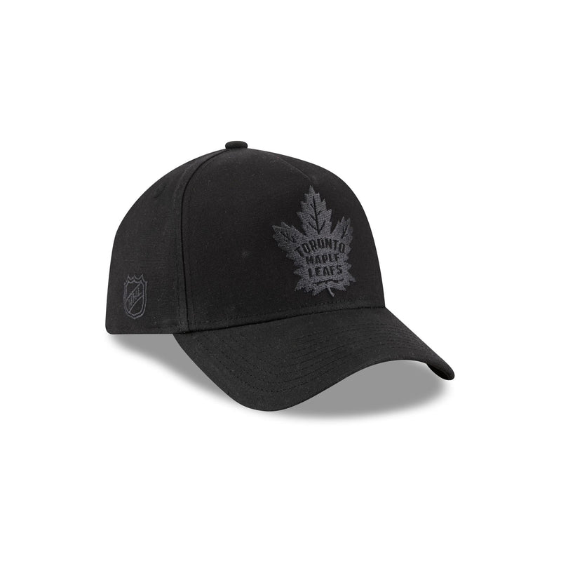 Toronto Maple Leafs Waxed Canvas Black 59FORTY A-Frame Fitted Hat
